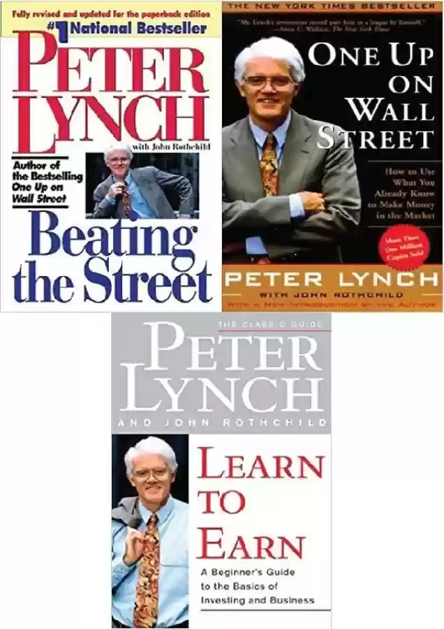 3 Books Combo Of Peter Lynch Books : Beating The Street, One Up On Wall Street And Learn To Earn - Book Monk