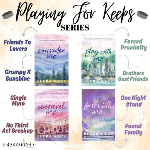 Combo 4 Bookset Consider Me, Play With Me ,Unravel Me ,Fall with Me (Playing for Keeps) - Book Monk