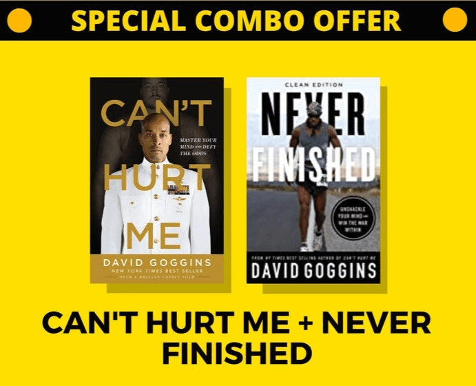 (COMBO SET) Can't Hurt Me + Never Finished Per Piece - Book Monk