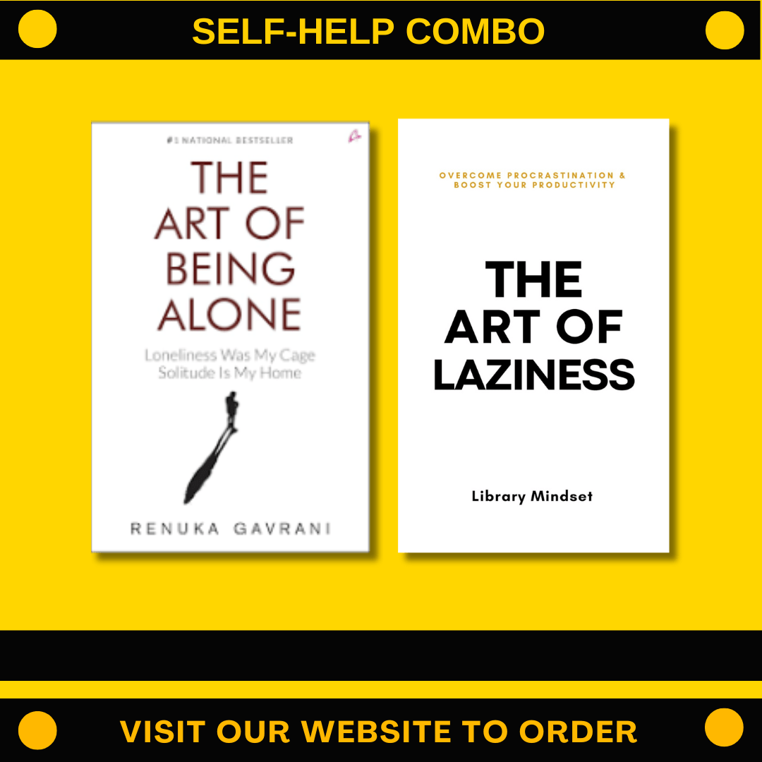 COMBO The Art Of Being Alone & The Art of Laziness - Book Monk