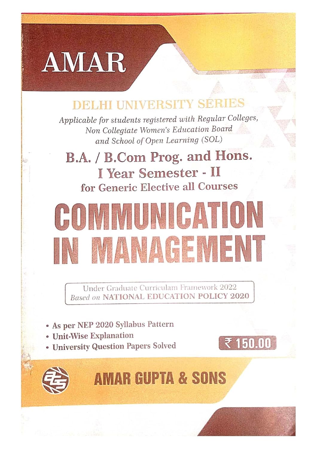 Communication in Management (GE) - Semester 2 - Book Monk