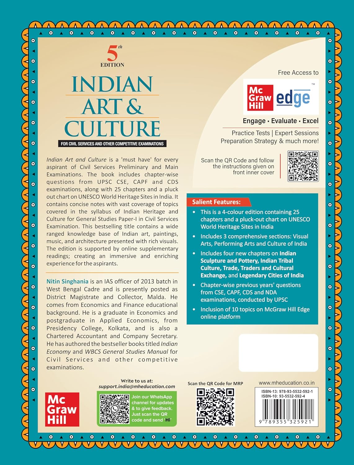 Indian Art and Culture (English), 5e by Nitin Singhania (IAS) for UPSC CSE 2025 - 26 - Book Monk