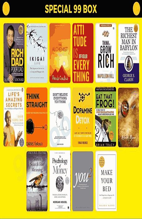 Special 99 Box (16 Books Combo) – Self - Help & Motivation Collection (Paperback) - Book Monk