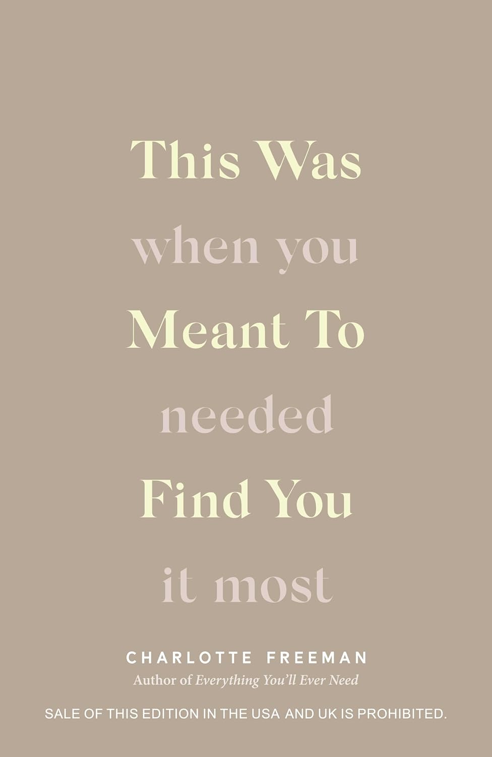 This Was Meant To Find You by Charlotte Freeman - Book Monk